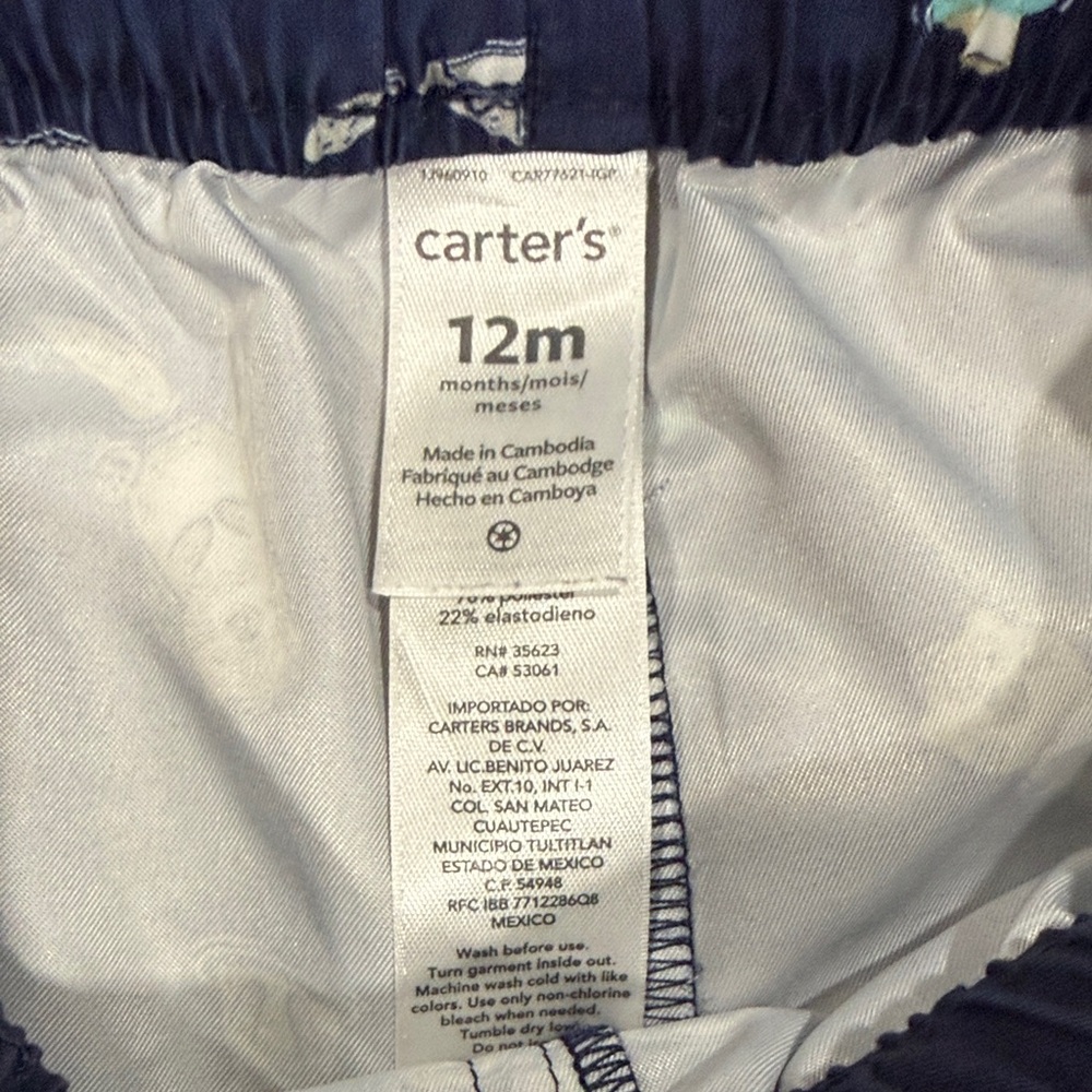 Carter's Blue Otter Rashguard Set 12M - Picture 2 of 7